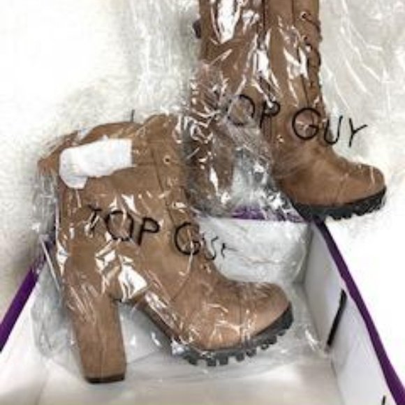 Suede Lace-Up Block Heel Bootie - Picture 9 of 9